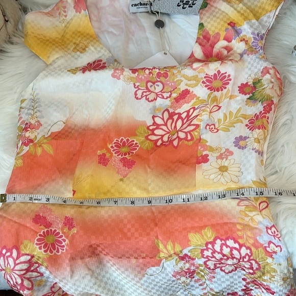 NWT Cacharel Silk Floral Dress - Picture 9 of 10